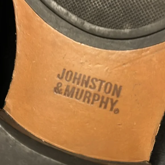 Johnston & Murphy Black Leather Men's Dress Shoes - Picture 6 of 12